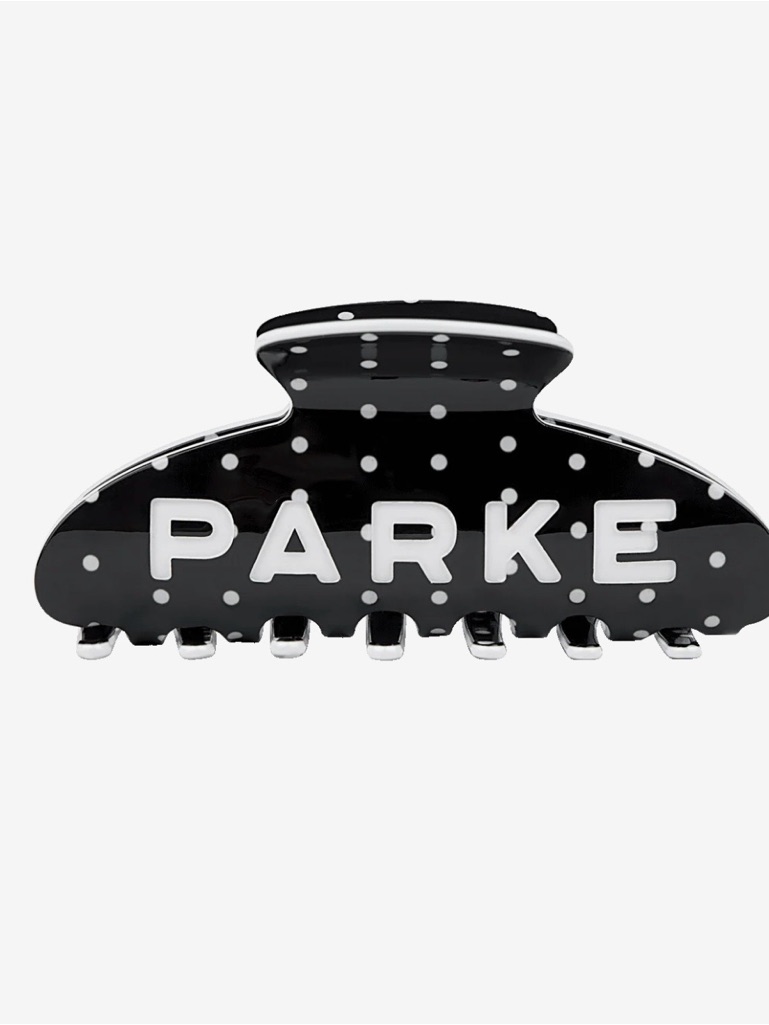 Parker Polka Dot Black Hair Claw Clip